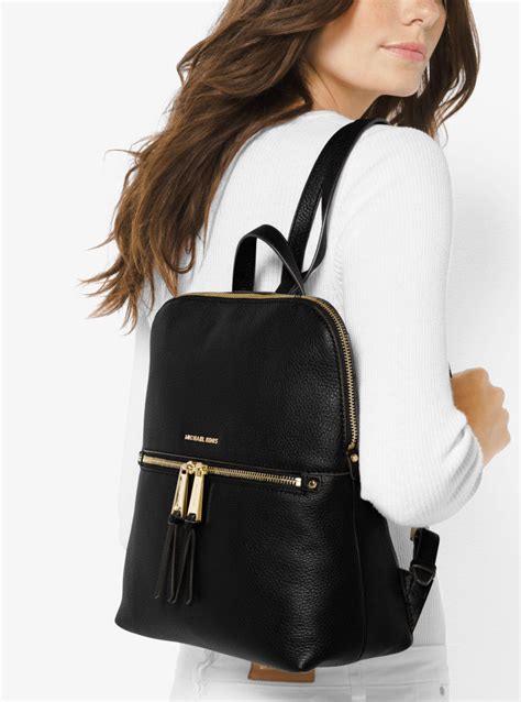 michael kors rhea medium backpack black